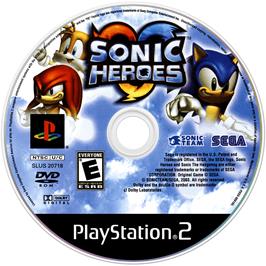 Artwork on the Disc for Sonic Heroes on the Sony Playstation 2.