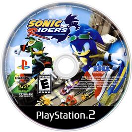 Artwork on the Disc for Sonic Riders on the Sony Playstation 2.