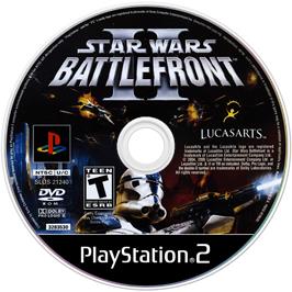 Artwork on the Disc for Star Wars: Battlefront 2 on the Sony Playstation 2.