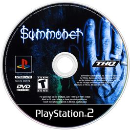 Artwork on the Disc for Summoner 2 on the Sony Playstation 2.