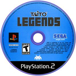 Artwork on the Disc for Taito Legends 2 on the Sony Playstation 2.
