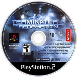 Artwork on the Disc for Terminator 3: The Redemption on the Sony Playstation 2.