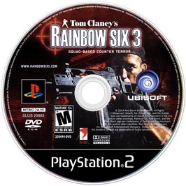 Artwork on the Disc for Tom Clancy's Rainbow Six: Lockdown on the Sony Playstation 2.