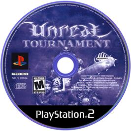 Artwork on the Disc for Unreal Tournament on the Sony Playstation 2.