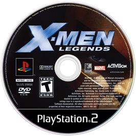 Artwork on the Disc for X-Men: Legends on the Sony Playstation 2.