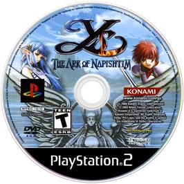Artwork on the Disc for Ys VI: The Ark of Napishtim on the Sony Playstation 2.