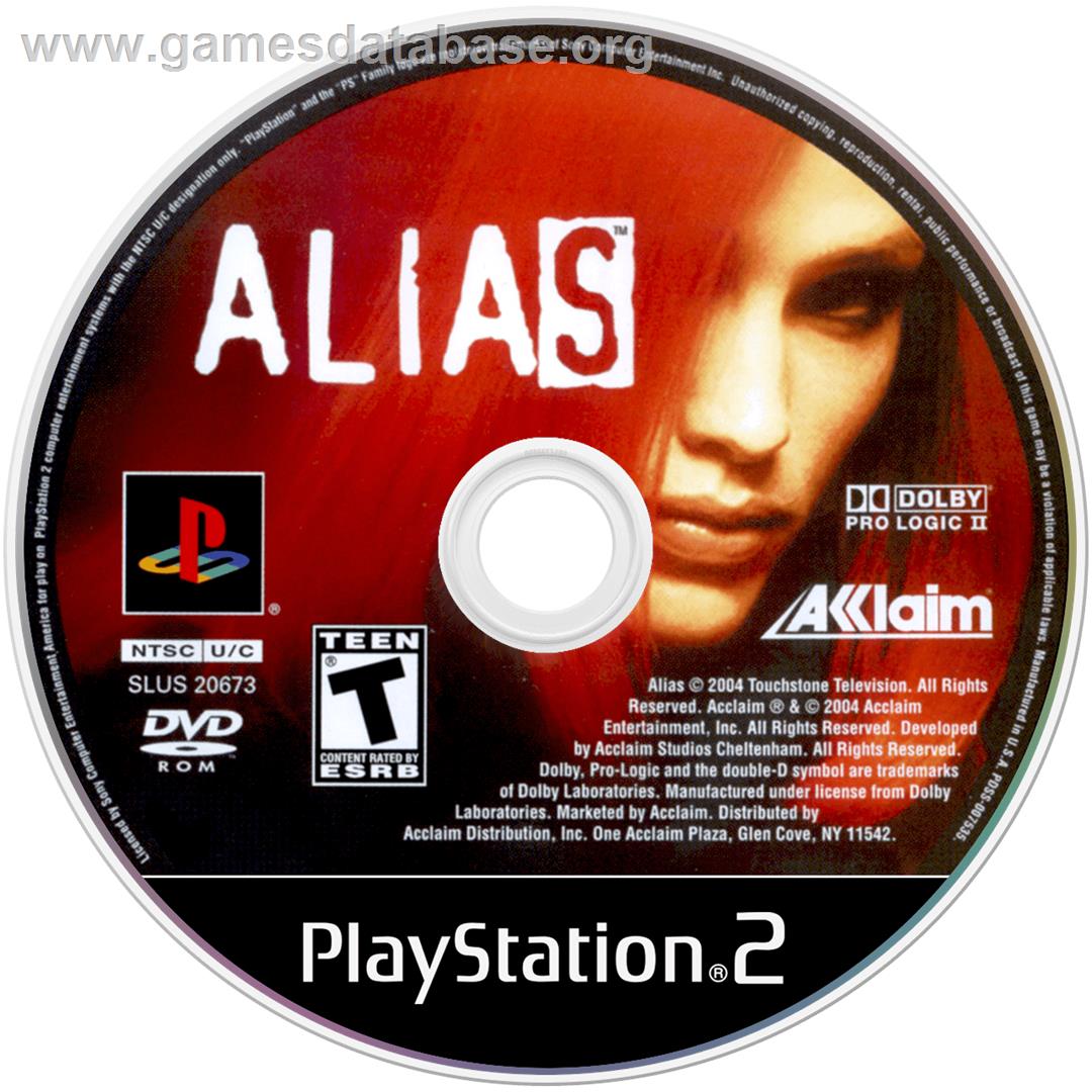 Alias - Sony Playstation 2 - Artwork - Disc
