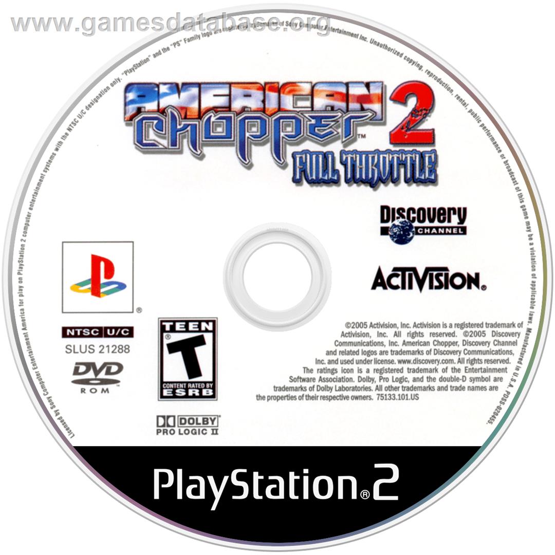 American Chopper 2: Full Throttle - Sony Playstation 2 - Artwork - Disc