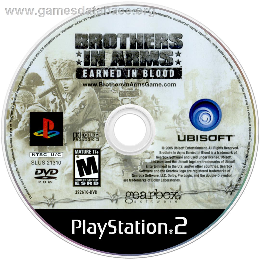 Brothers in Arms: Earned in Blood - Sony Playstation 2 - Artwork - Disc