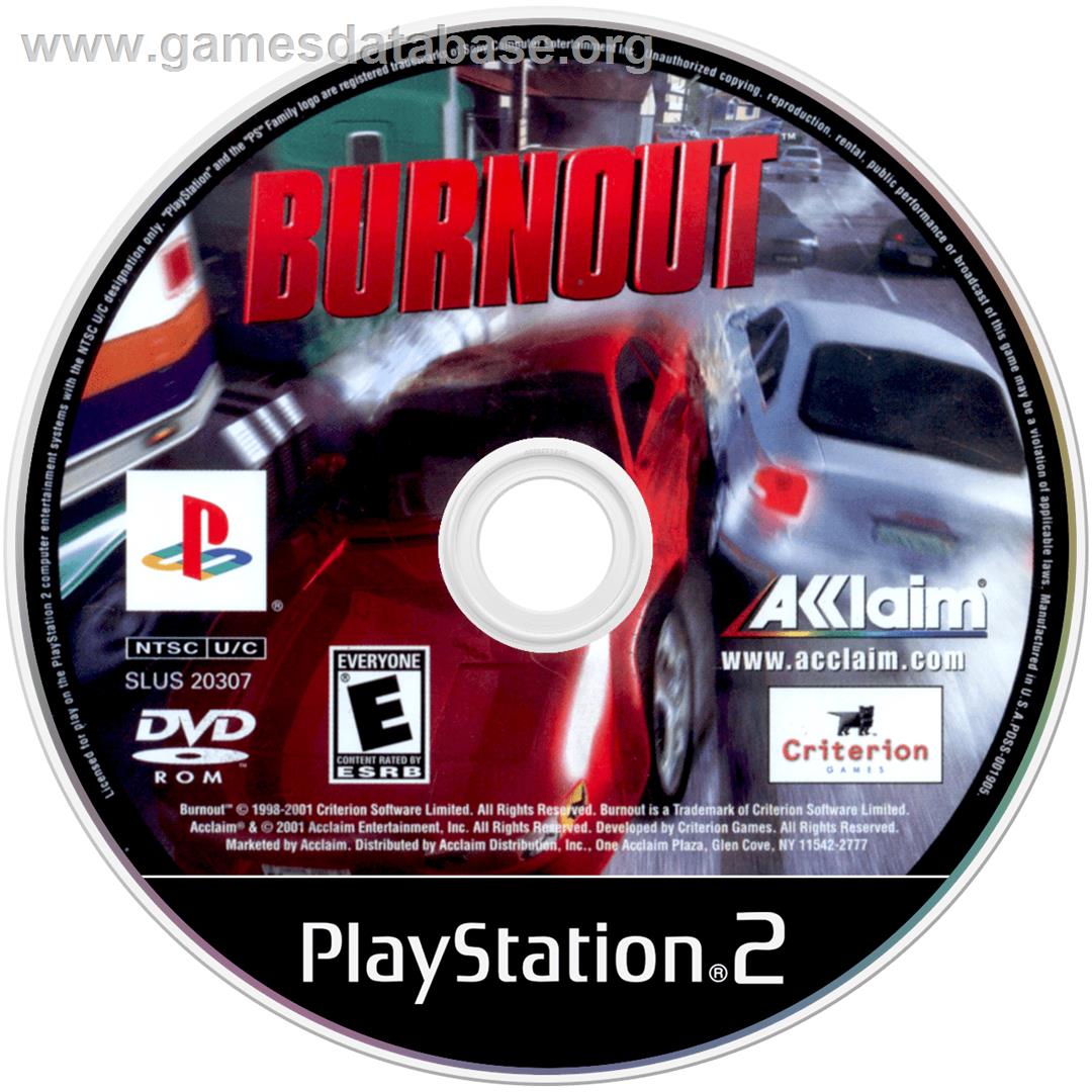 Burnout - Sony Playstation 2 - Artwork - Disc