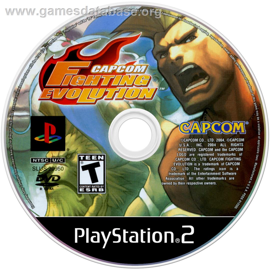 Capcom Fighting Evolution - Sony Playstation 2 - Artwork - Disc