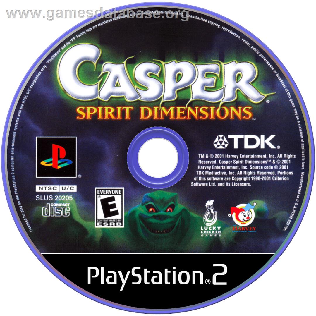 Casper: Spirit Dimensions - Sony Playstation 2 - Artwork - Disc