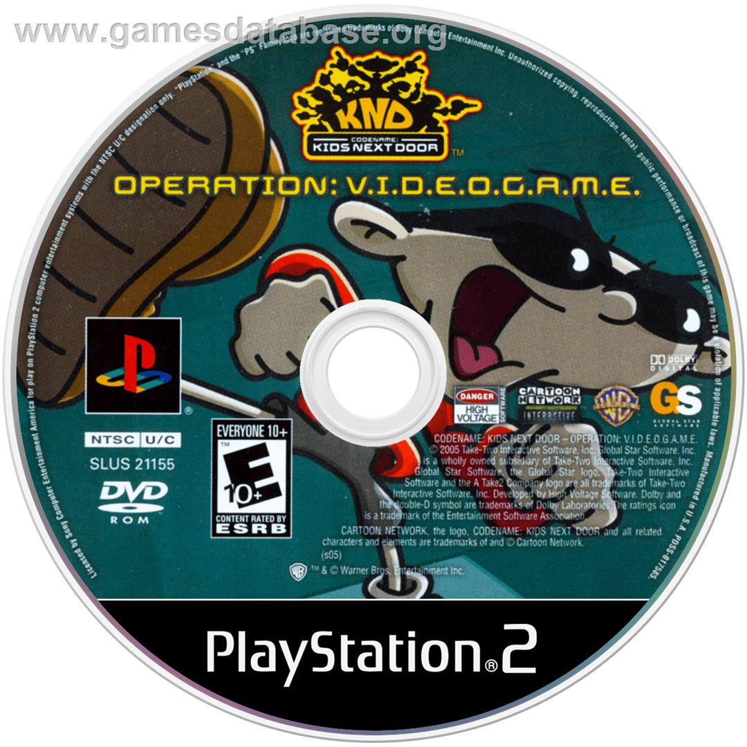 Codename: Kids Next Door - Operation: V.I.D.E.O.G.A.M.E. - Sony Playstation 2 - Artwork - Disc