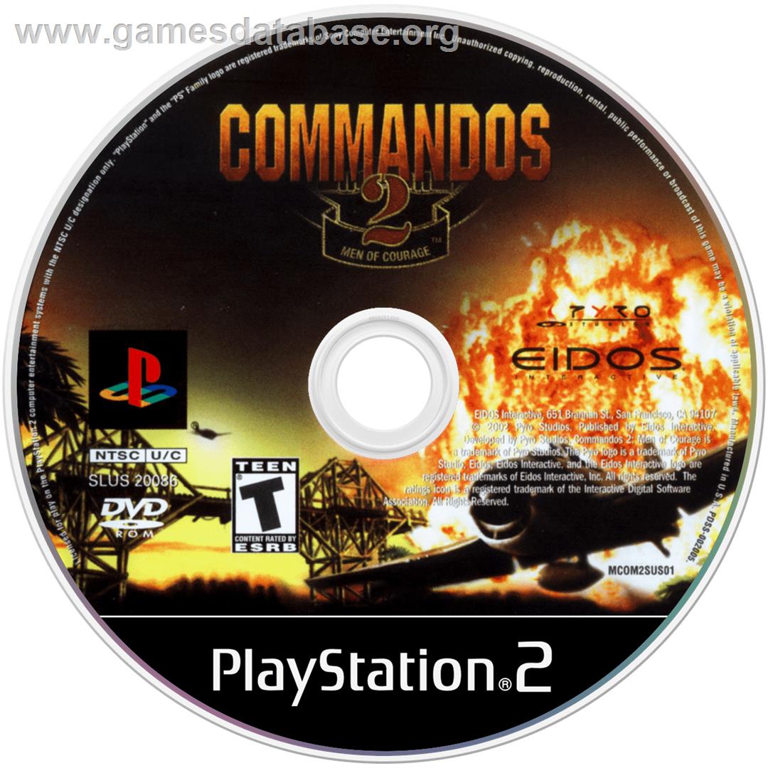 Commandos 2: Men of Courage - Sony Playstation 2 - Artwork - Disc