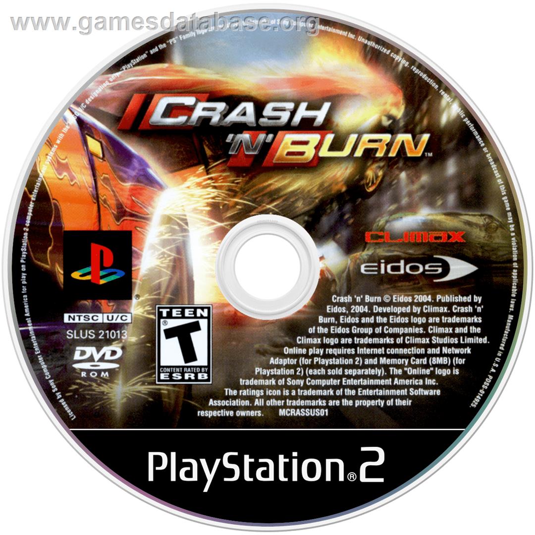 Crash 'n' Burn - Sony Playstation 2 - Artwork - Disc