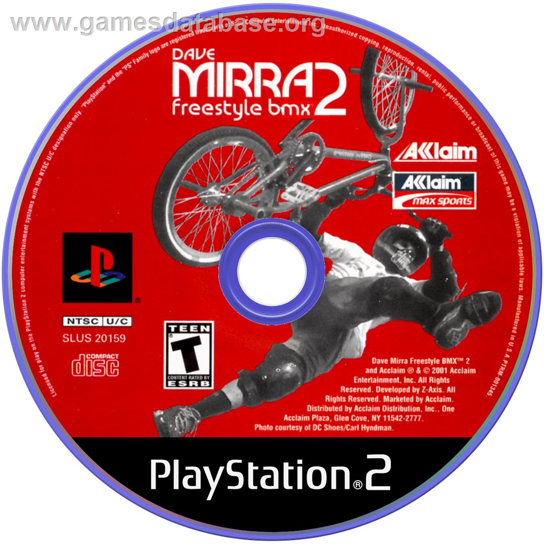 Dave Mirra Freestyle BMX 2 - Sony Playstation 2 - Artwork - Disc