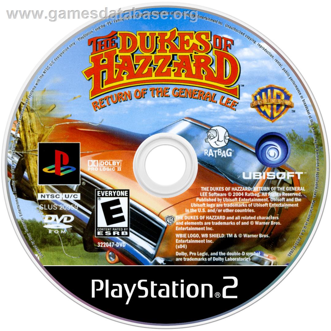Dukes of Hazzard: Return of the General Lee - Sony Playstation 2 - Artwork - Disc