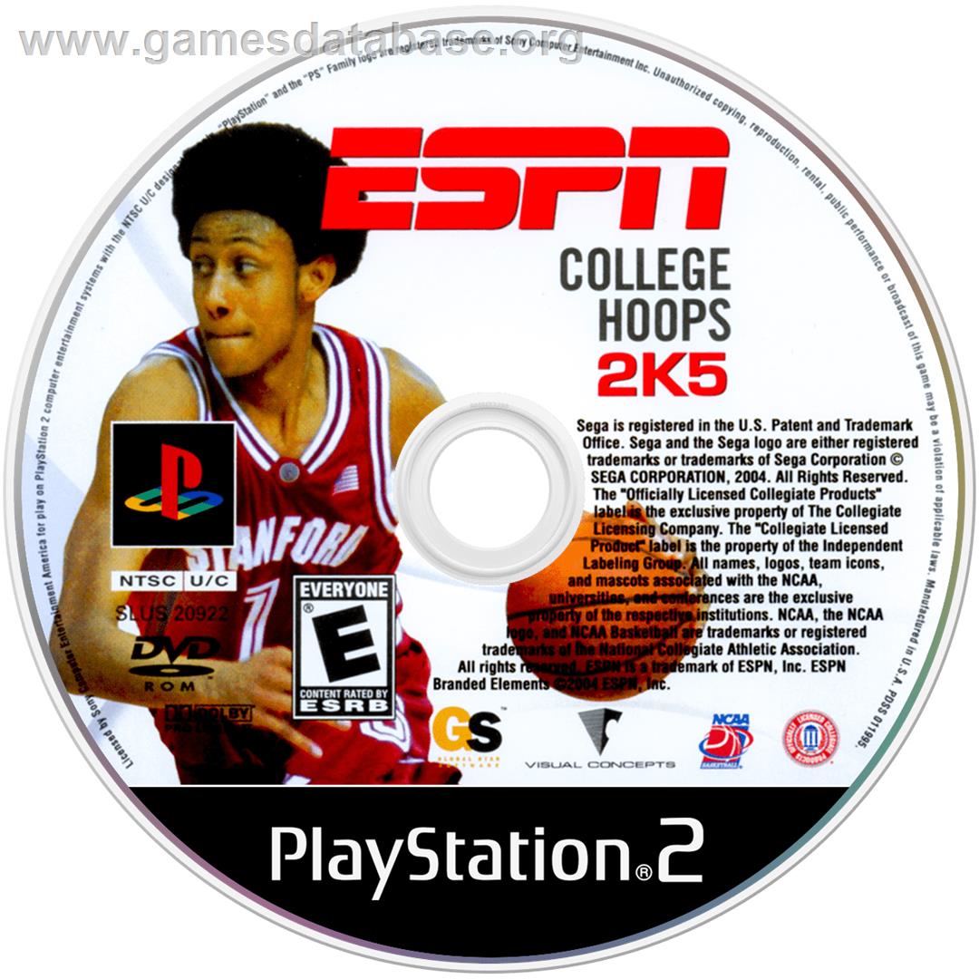 ESPN College Hoops 2K5 - Sony Playstation 2 - Artwork - Disc