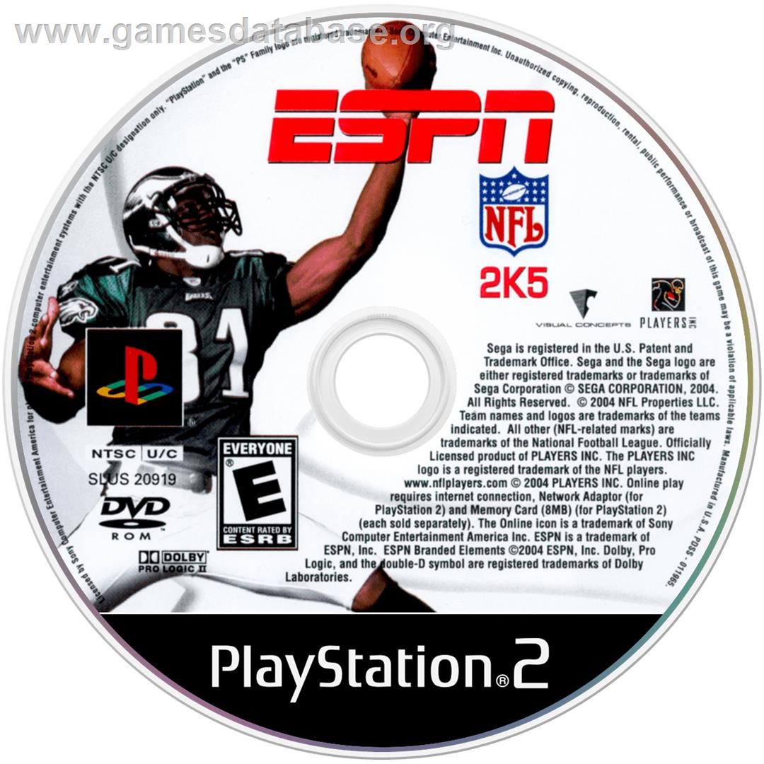ESPN NFL 2K5 - Sony Playstation 2 - Artwork - Disc