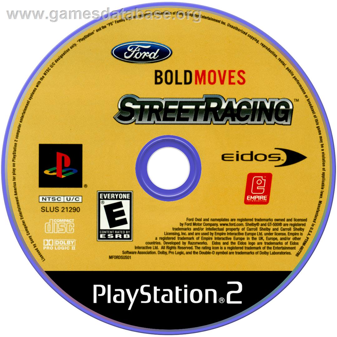 Ford Bold Moves Street Racing - Sony Playstation 2 - Artwork - Disc