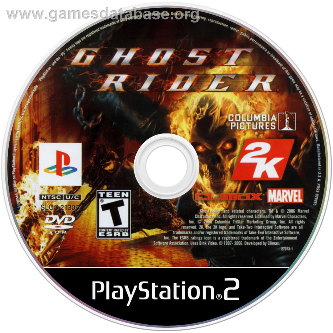 Ghost Rider - Sony Playstation 2 - Artwork - Disc