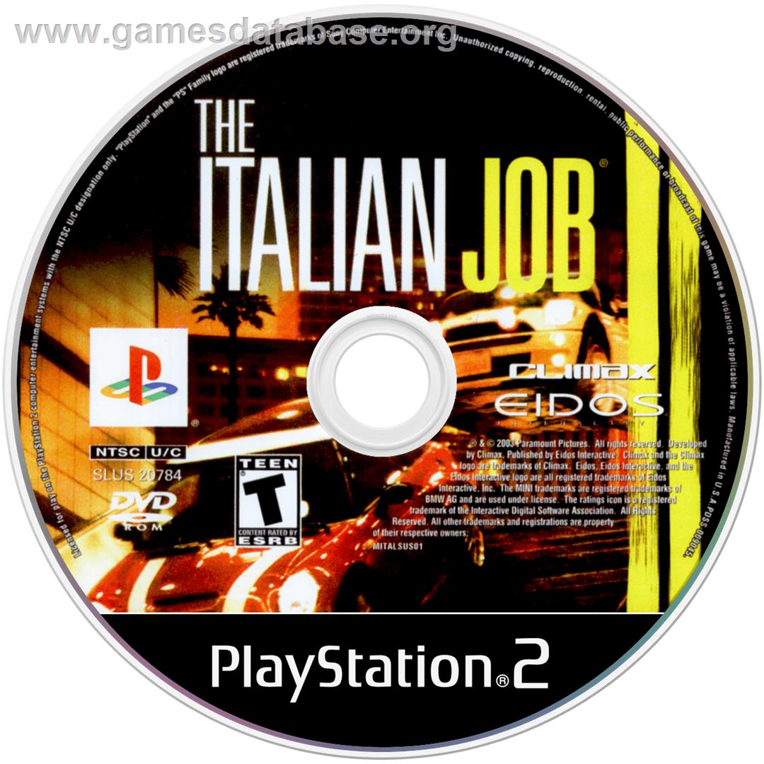 Italian Job - Sony Playstation 2 - Artwork - Disc