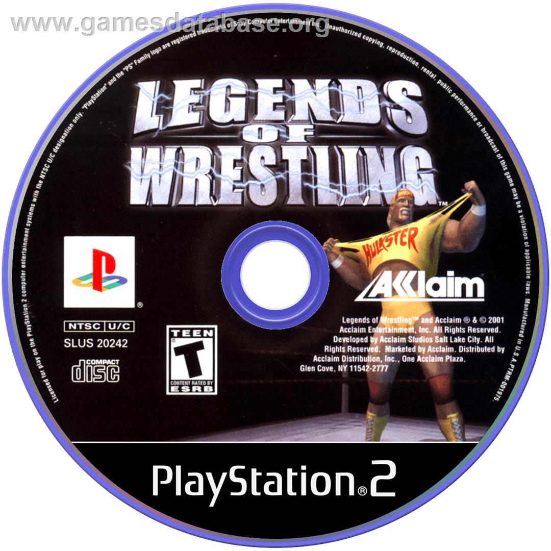 Legends of Wrestling - Sony Playstation 2 - Artwork - Disc