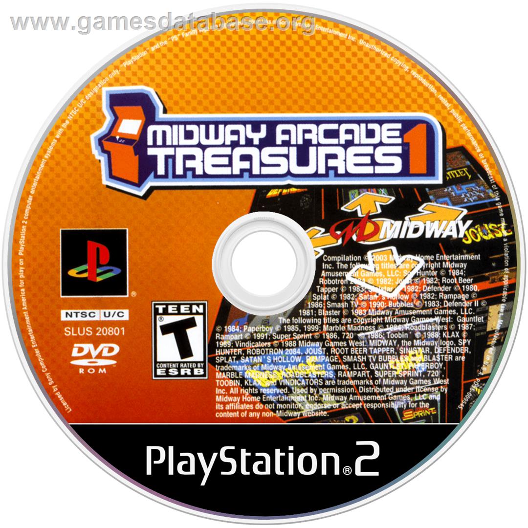 Midway Arcade Treasures - Sony Playstation 2 - Artwork - Disc