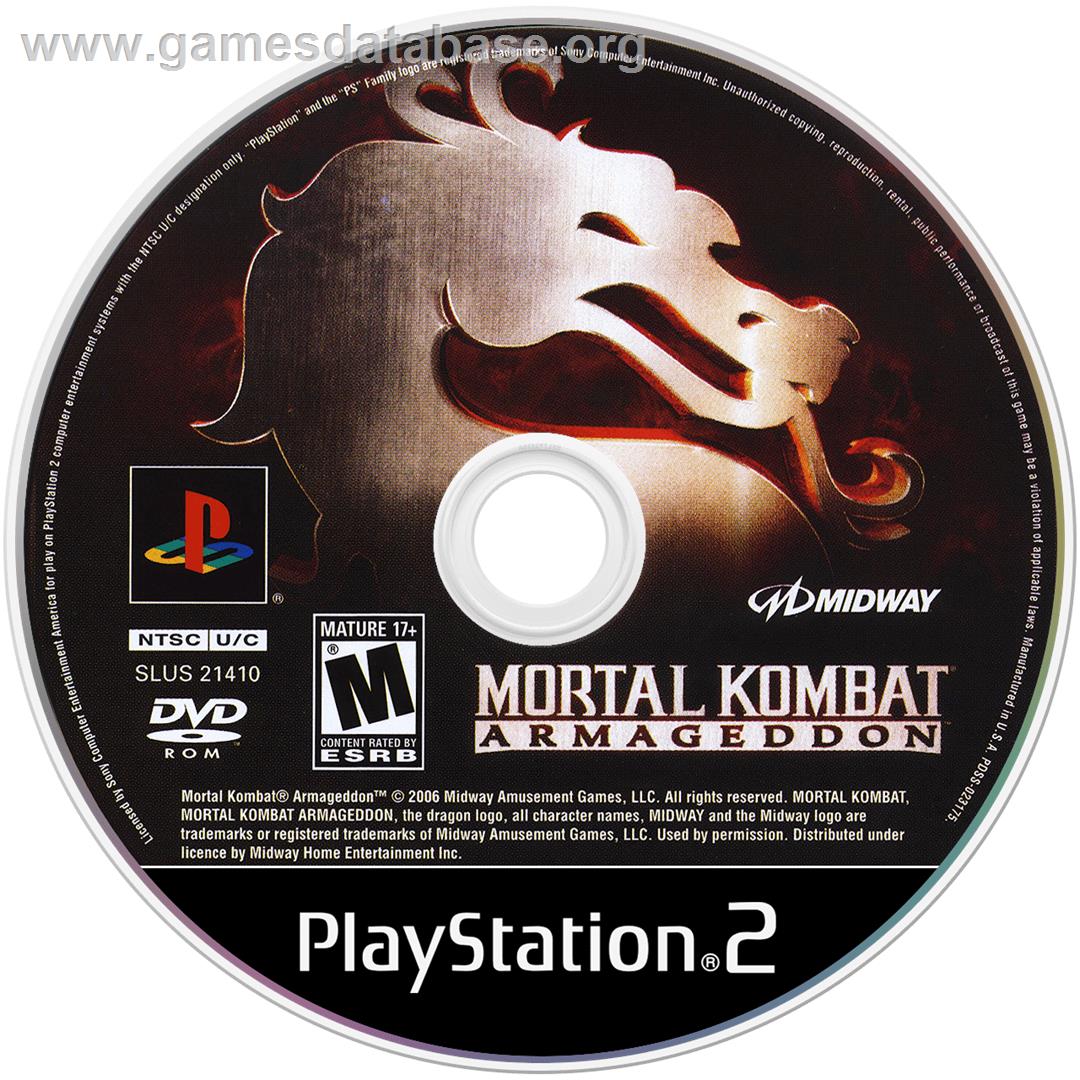 Mortal Kombat: Armageddon - Sony Playstation 2 - Artwork - Disc