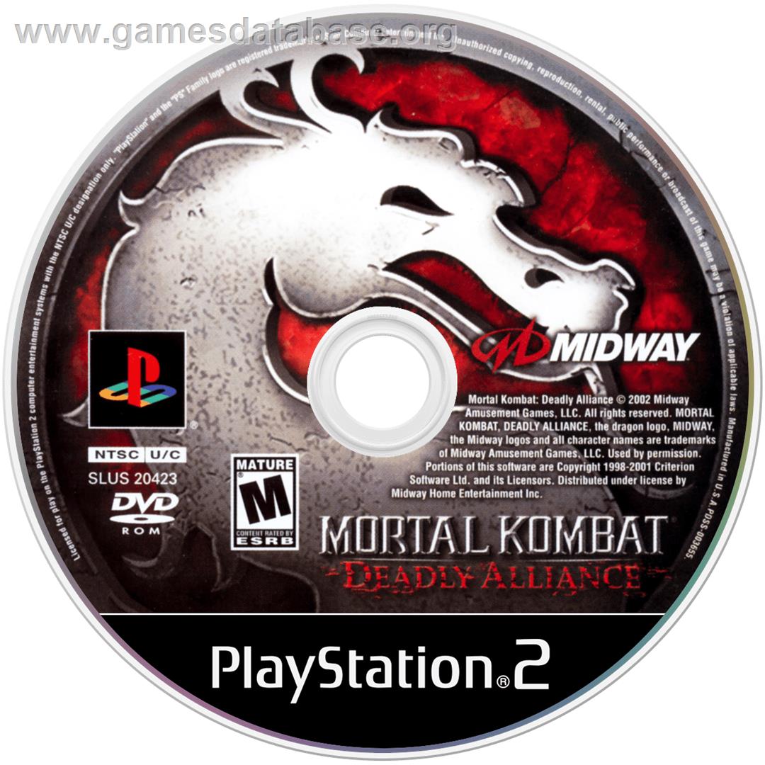 Mortal Kombat: Deadly Alliance - Sony Playstation 2 - Artwork - Disc