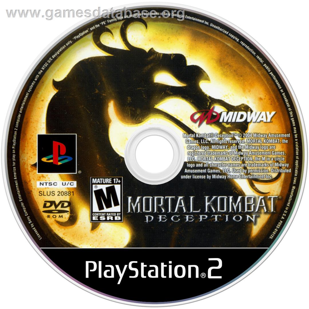 Mortal Kombat: Deception - Sony Playstation 2 - Artwork - Disc