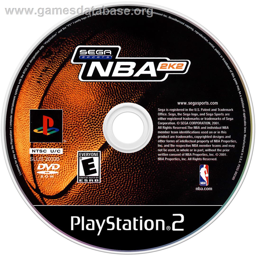 NBA 2K2 - Sony Playstation 2 - Artwork - Disc