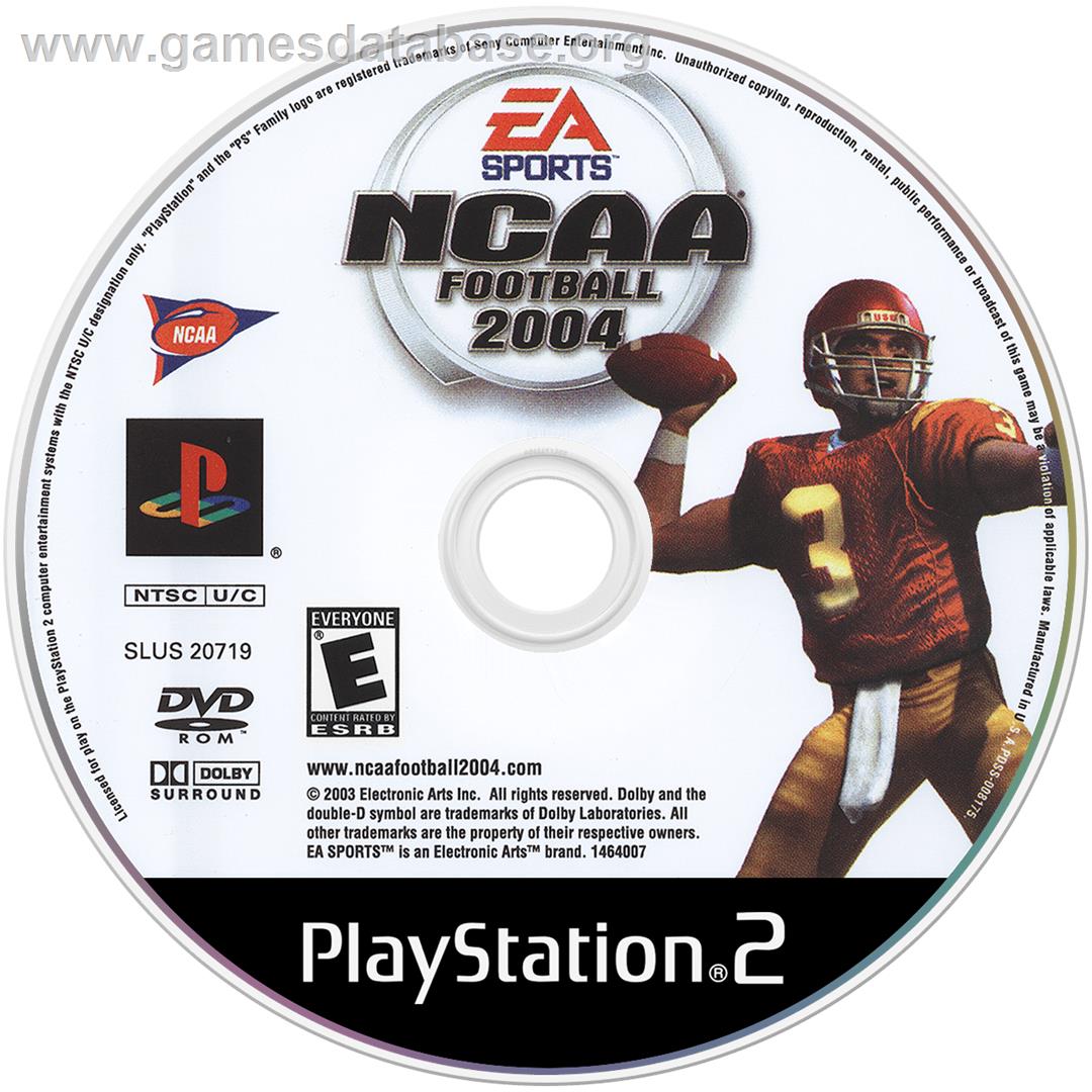 NCAA Football 2004 - Sony Playstation 2 - Artwork - Disc