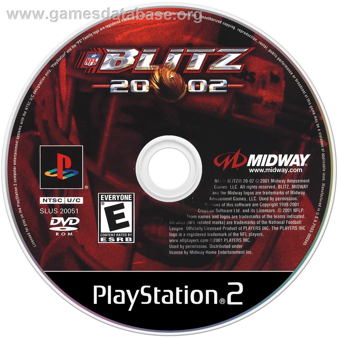 NFL Blitz 20-02 - Sony Playstation 2 - Artwork - Disc