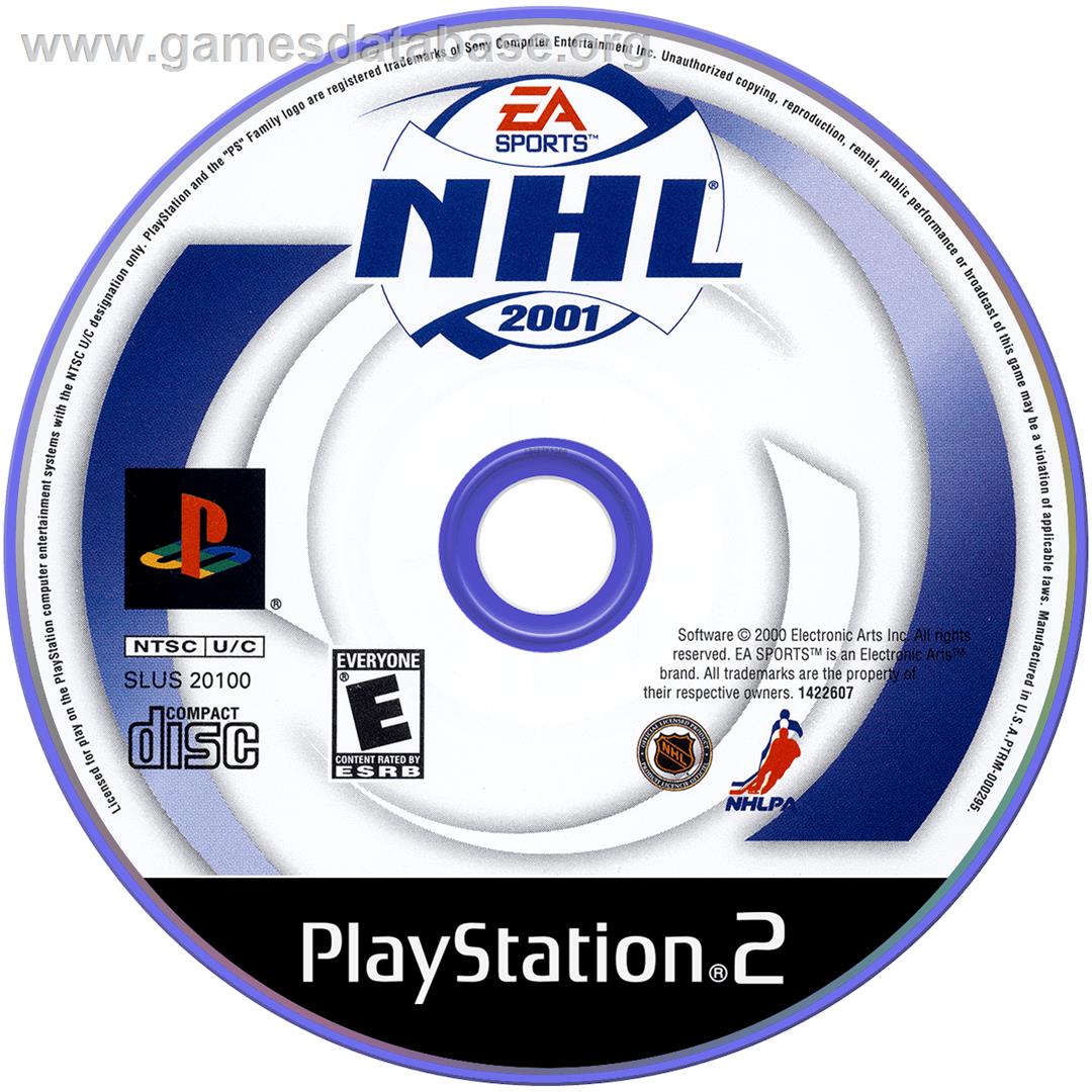 NHL 2001 - Sony Playstation 2 - Artwork - Disc