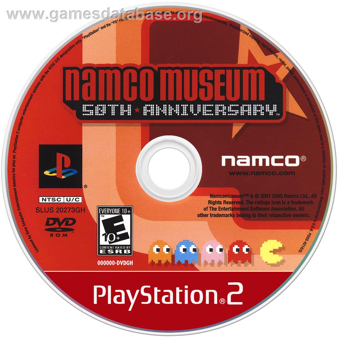 Namco Museum 50th Anniversary - Sony Playstation 2 - Artwork - Disc