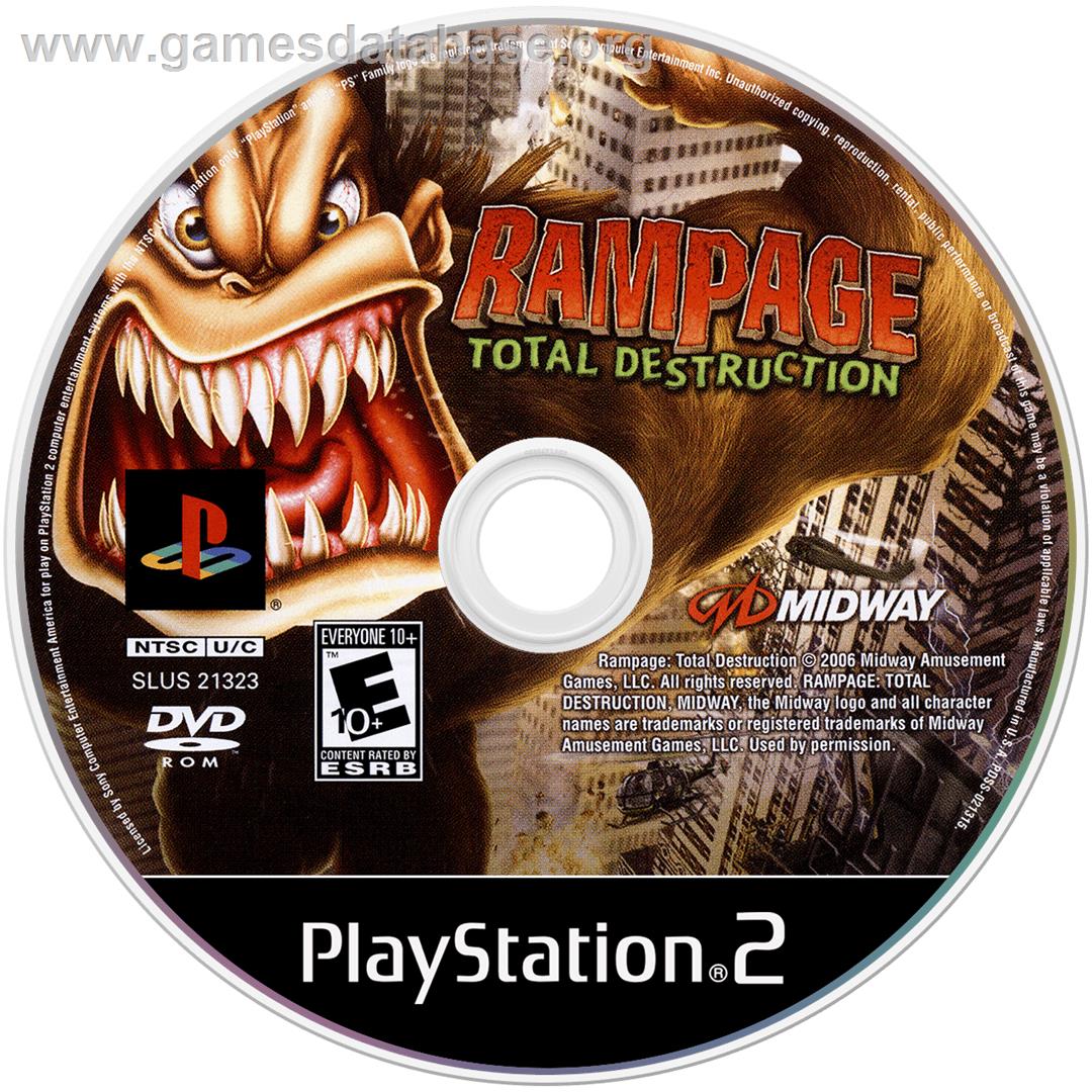 Rampage: Total Destruction - Sony Playstation 2 - Artwork - Disc