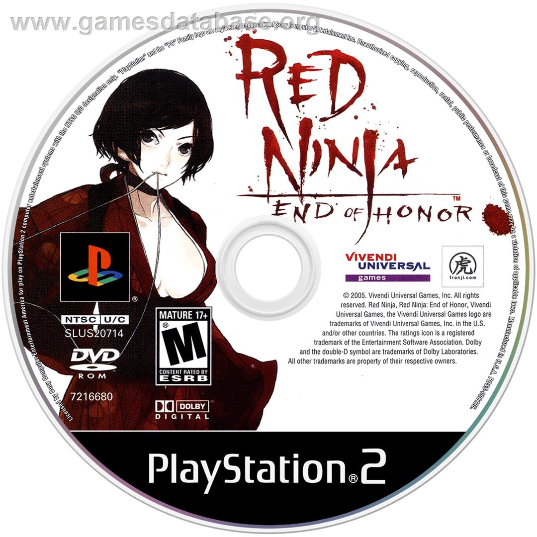 Red Ninja: End of Honor - Sony Playstation 2 - Artwork - Disc