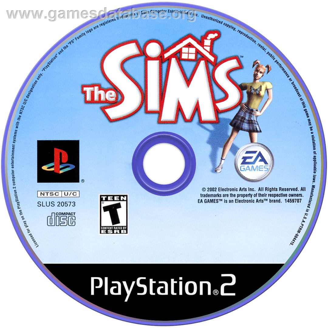 Sims - Sony Playstation 2 - Artwork - Disc