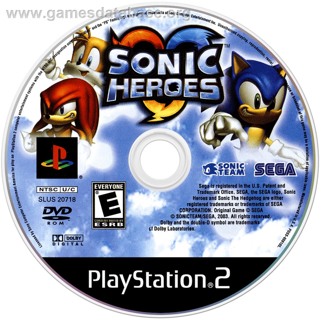 Sonic Heroes - Sony Playstation 2 - Artwork - Disc