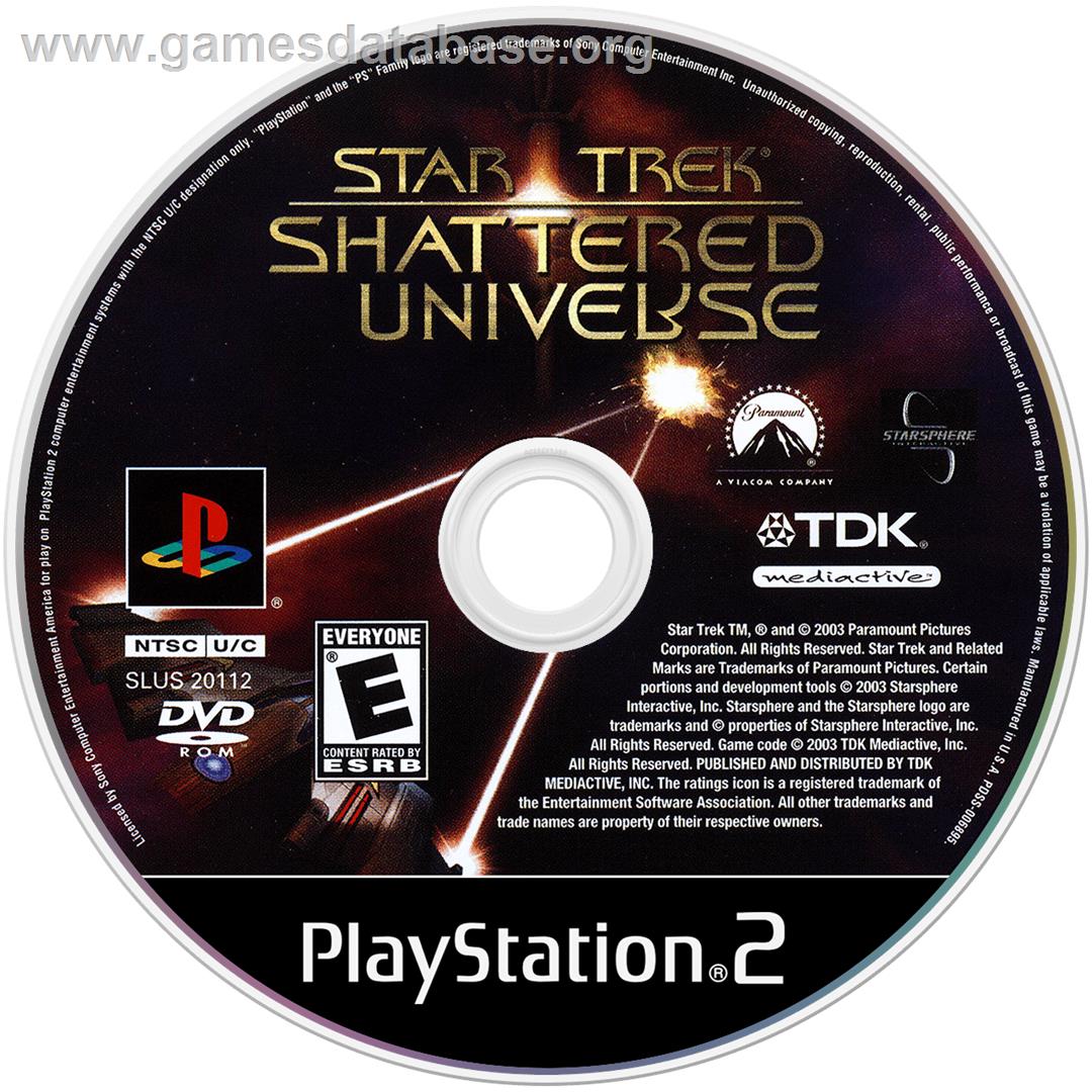 Star Trek Shattered Universe - Sony Playstation 2 - Artwork - Disc
