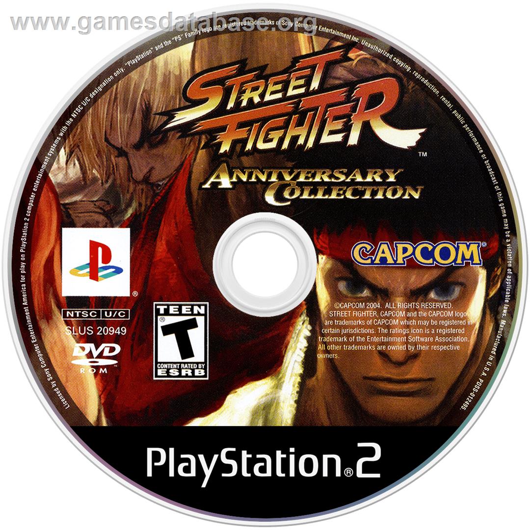 Street Fighter: Anniversary Collection - Sony Playstation 2 - Artwork - Disc