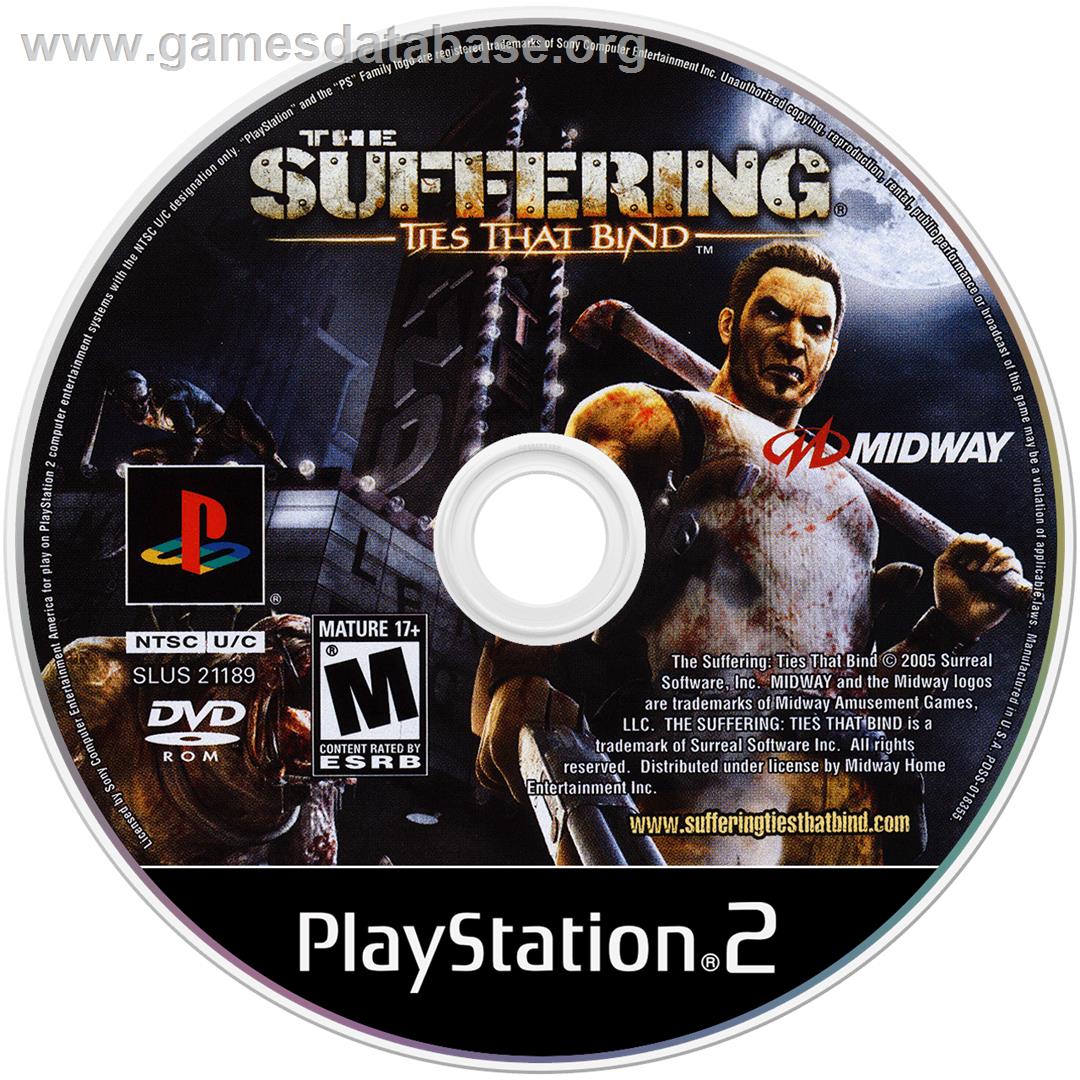 Suffering:  Ties That Bind - Sony Playstation 2 - Artwork - Disc