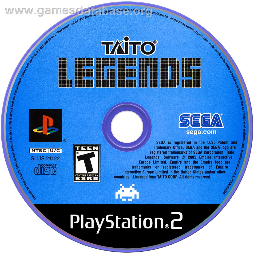 Taito Legends 2 - Sony Playstation 2 - Artwork - Disc