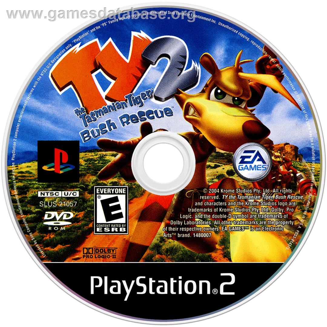 Ty the Tasmanian Tiger 2: Bush Rescue - Sony Playstation 2 - Artwork - Disc