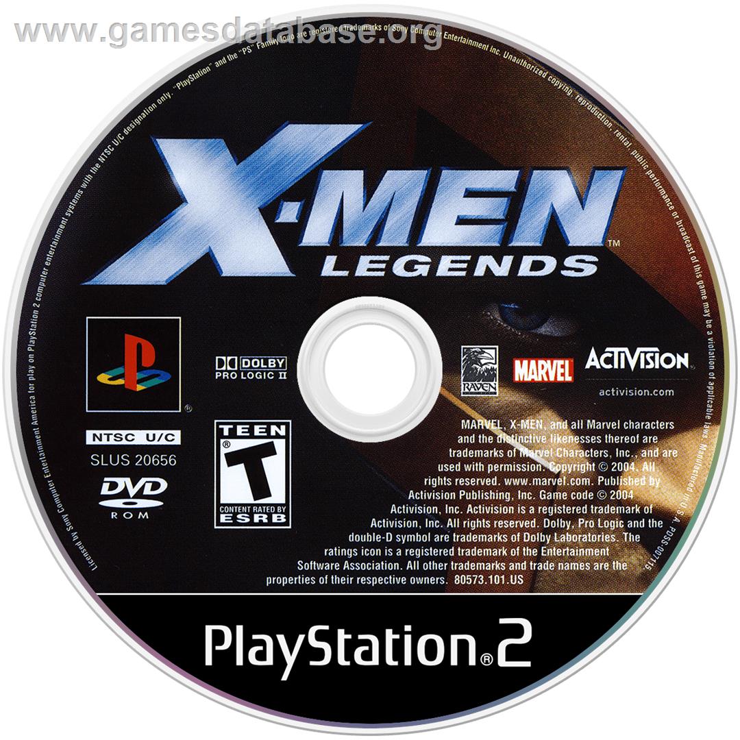 X-Men: Legends - Sony Playstation 2 - Artwork - Disc