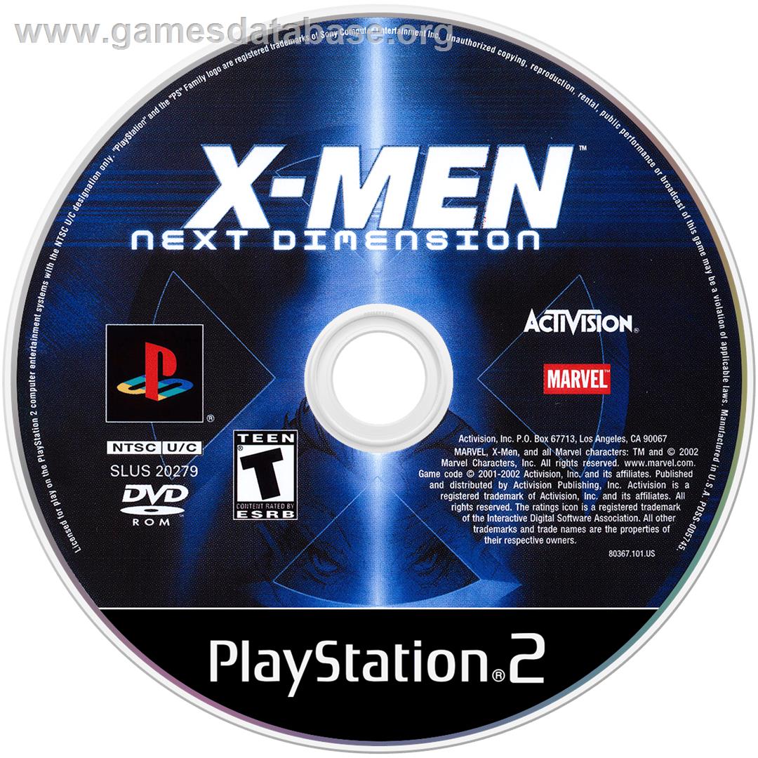 X-Men: Next Dimension - Sony Playstation 2 - Artwork - Disc
