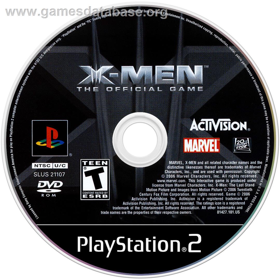 X-Men: The Official Game - Sony Playstation 2 - Artwork - Disc