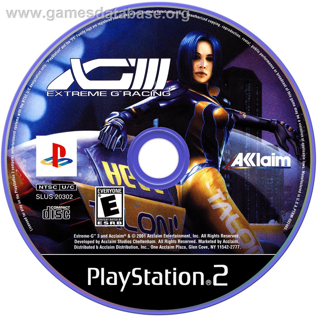 XG3: Extreme G Racing - Sony Playstation 2 - Artwork - Disc