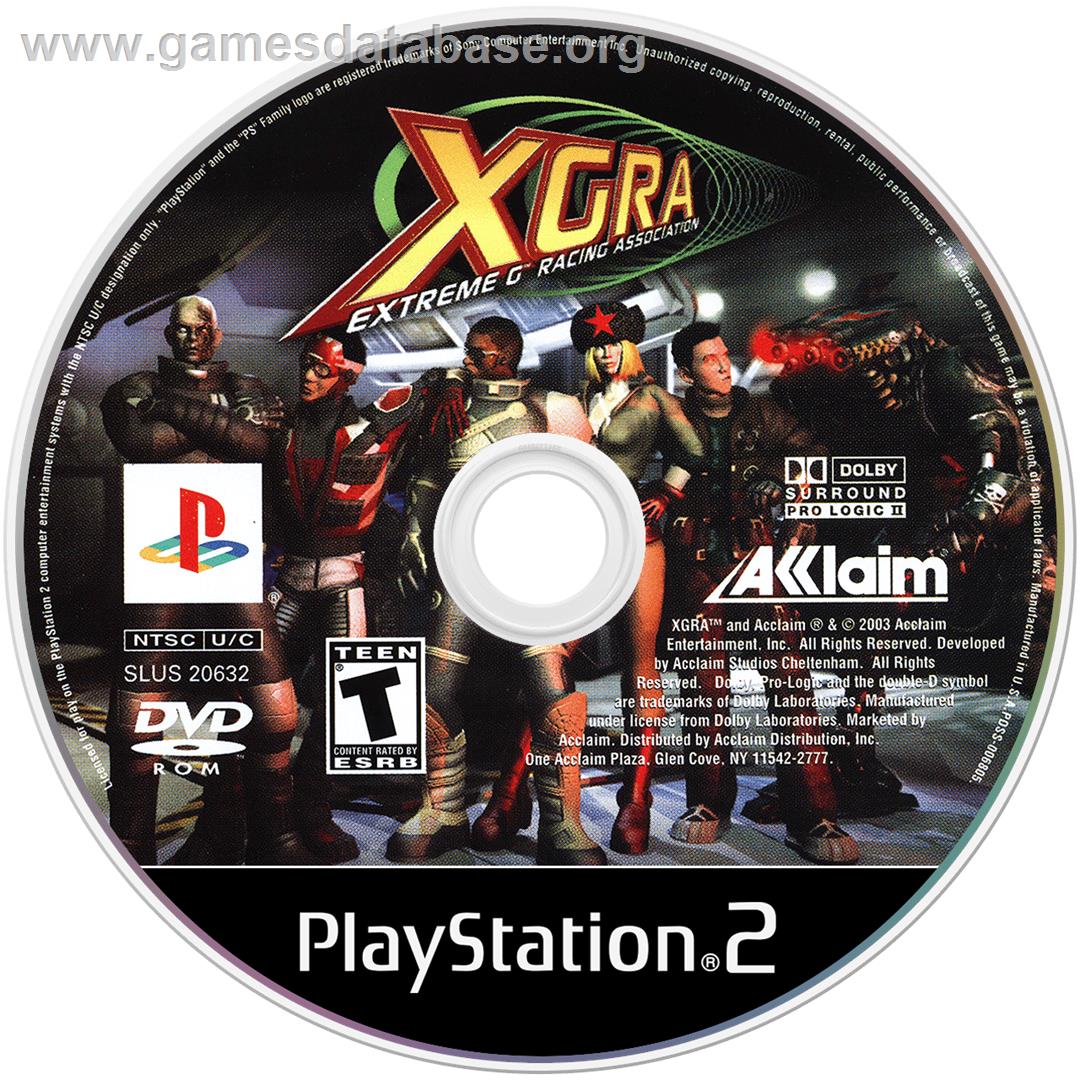 XGRA: Extreme G Racing Association - Sony Playstation 2 - Artwork - Disc